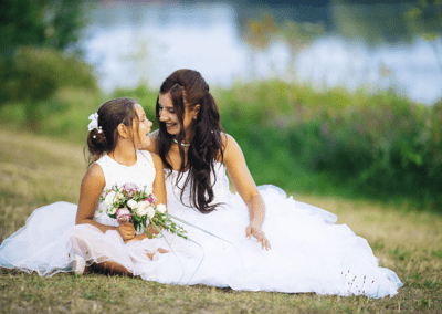 Portrait photo lors d'un mariage