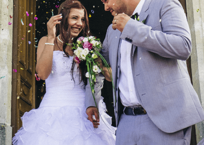 Portrait photo lors d'un mariage
