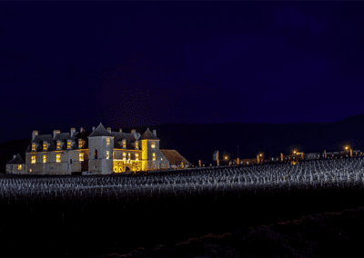Photo nocturne du Chateau Clos-Vougeot