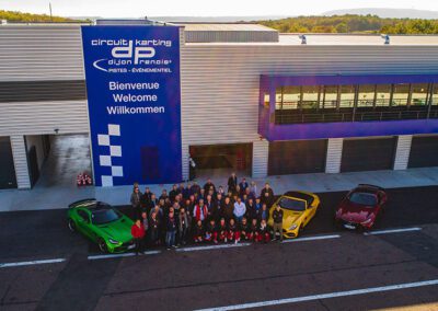 Photo aérienne par drone pour Mercedes AMG, sur le circuit de Dijon-Prenois.