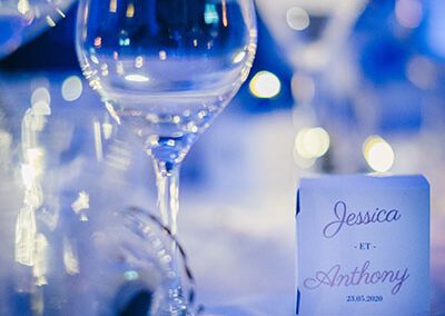 Détail d'une table de mariage